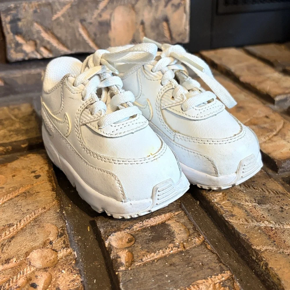 Nike Toddler Triple‎ White Air Max 90 LTR TD Size 4C